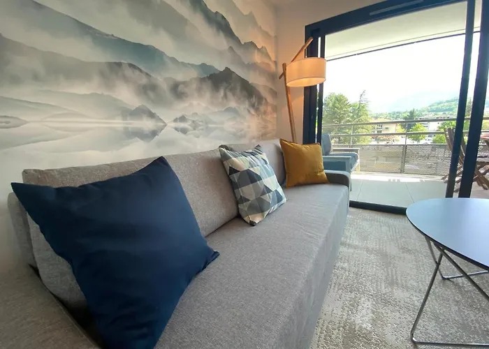 Apartament L'orangeraie - Garage, Balcon, Velos, Proche Lac, Vue Montagne